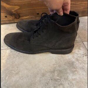 All Saints Brisk Chukka Boots Mens Dark Brown Suede Ankle Lace Up EU 44 US 10.5